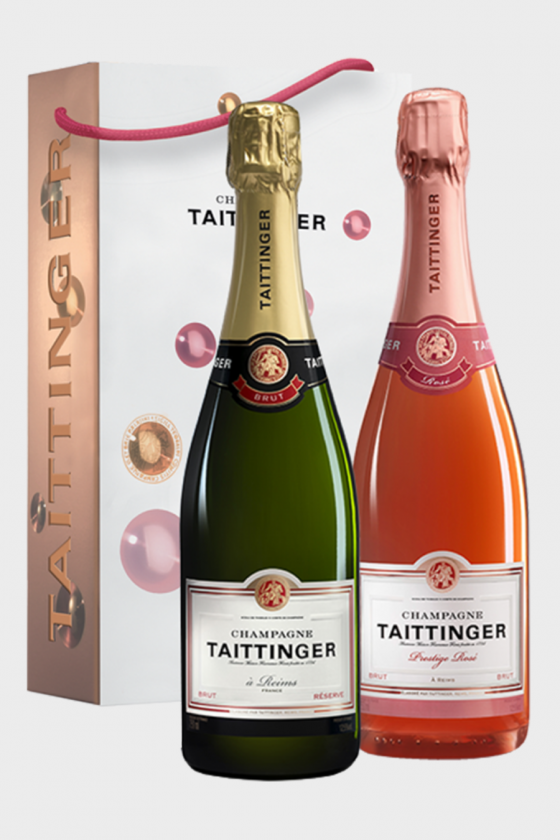 TAITTINGER Coffret Brut & Rosé 75cl