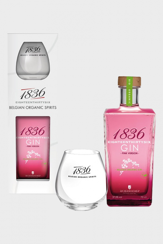 1836 Organic Gin Pink GiftBox 70cl
