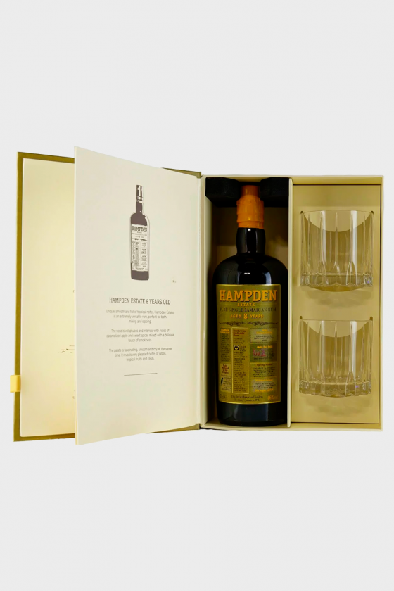 HAMPDEN 8 Ans GiftBox - Coffret rhum Jamaïque OWH 46° 70cl - Duchateau  Spiritueux