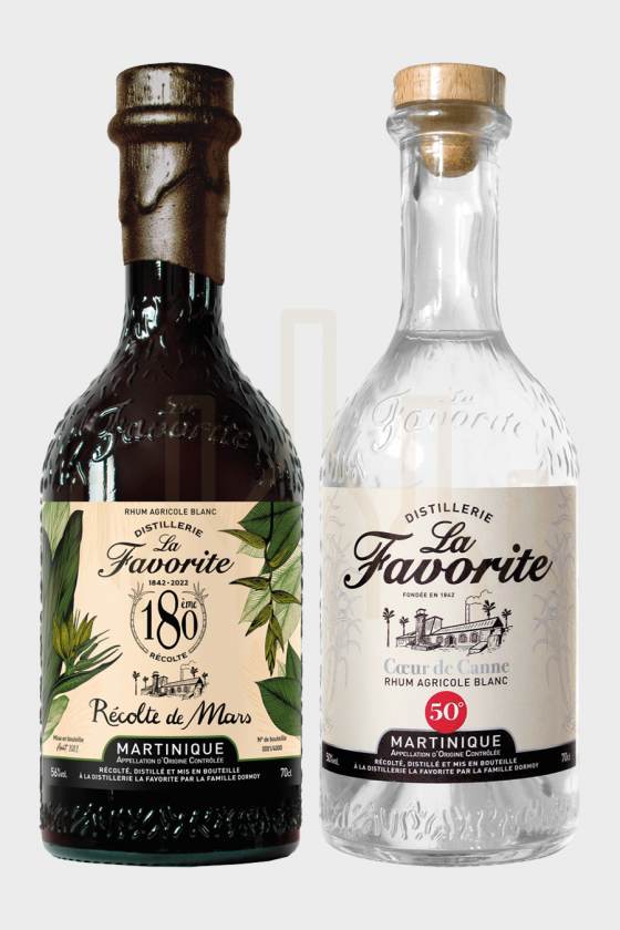 LA FAVORITE - Cœur de canne, rhum agricole blanc 70cl 50° - Martinique