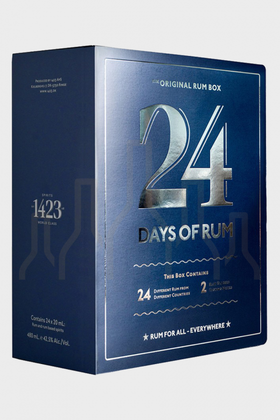 1423, 24 Days Of Rum - calendrier de l'avent du rhum - édition bleue :  : Epicerie