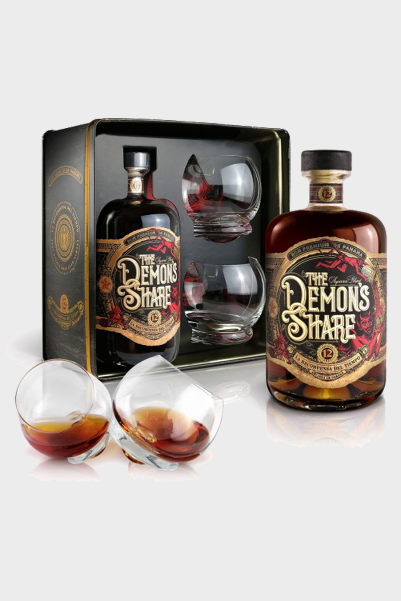 THE DEMON'S SHARE Coffret 12 ans - Coffret Rhum épicé Panama 40