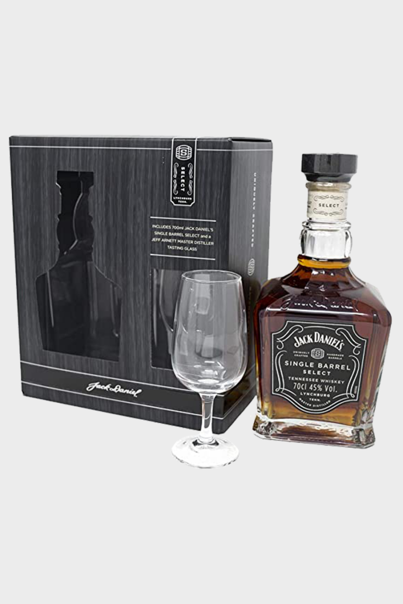 Coffret Jack Daniel's 5cl + 1 Verre + Cola 20cl : la bouteille de